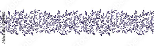 hand drawn Minimalist floral seamless pattern. floral pattern with one line flowers