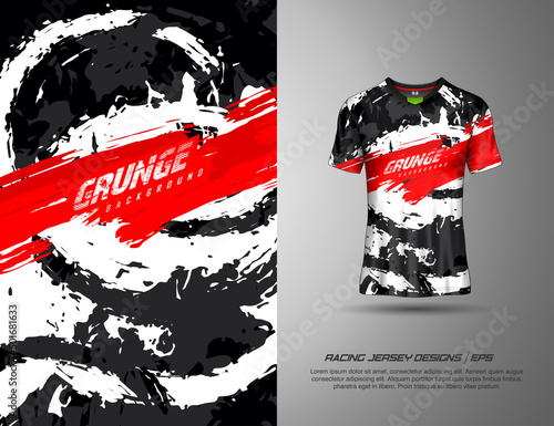 Tshirt abstract grunge background for extreme sport jersey team, motocross, car racing, cycling, fishing, diving, leggings, football, gaming