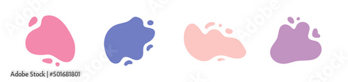 Colorful abstract liquid form design. Bright dynamic shapes for marketing banner, logo, social post.