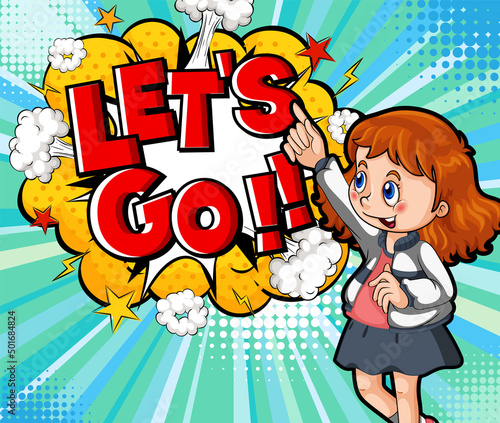 Abbreviation and facial expression retro comic banner design