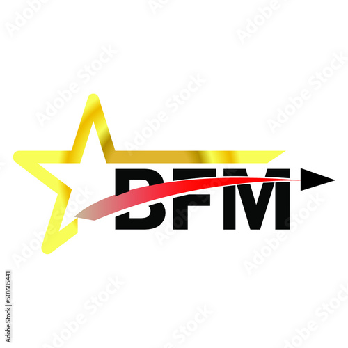 BFM letter logo design. BFM creative  letter logo. simple and modern letter logo. BFM alphabet letter logo for business. Creative corporate identity and lettering. vector modern logo.  photo