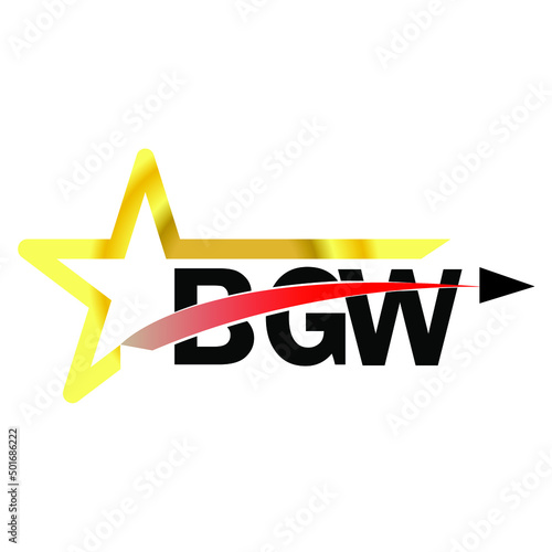 BGW letter logo design. BGW creative  letter logo. simple and modern letter logo. BGW alphabet letter logo for business. Creative corporate identity and lettering. vector modern logo.  photo