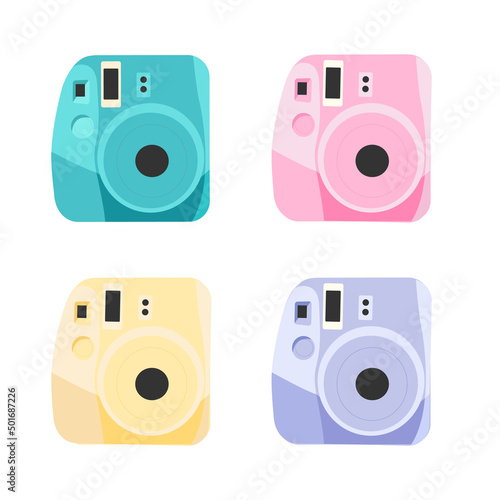 set with Instax. Camera instax. Hobby, Job, blogging