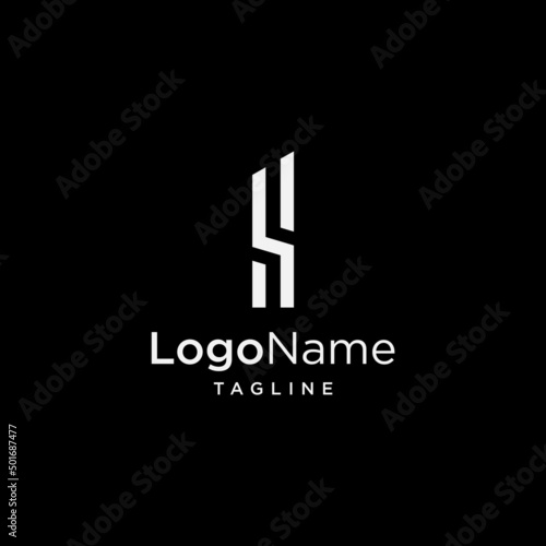 simple and modern letter s building design template elements