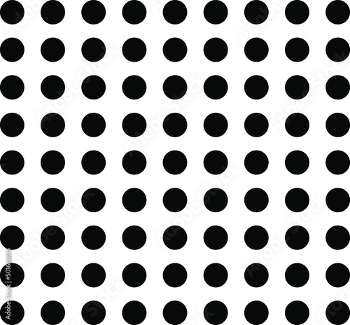 seamless pattern of dot vector illustration.Seamless vector pattern black polka dots on a white background.Abstract background. Decorative print. photo