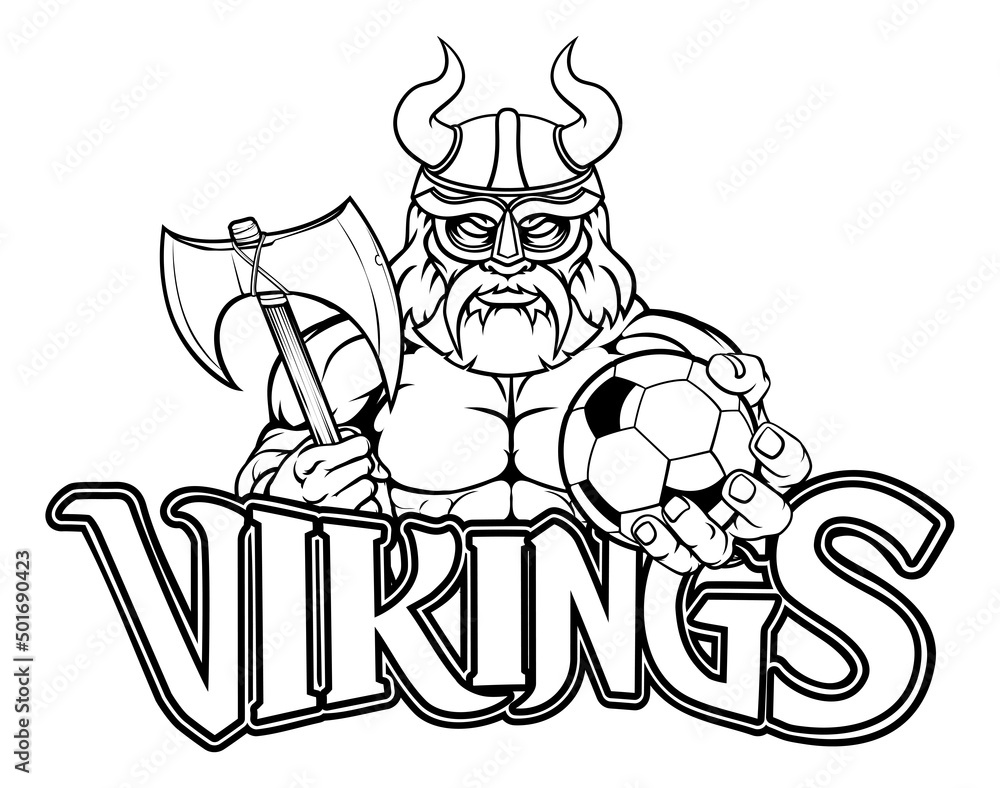 Viking Soccer Football Sports Mascot Viking Soccer Football Sports Mascot