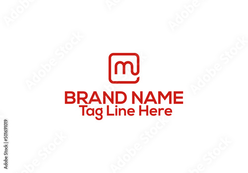 M logo design. M minimalist logo design vector template
