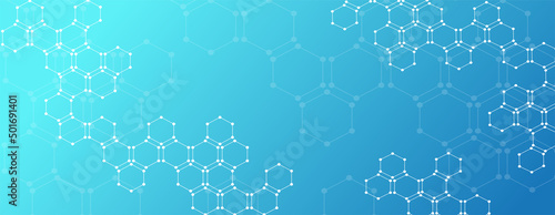 Molecular structure. Biotechnology presentation template vector background
