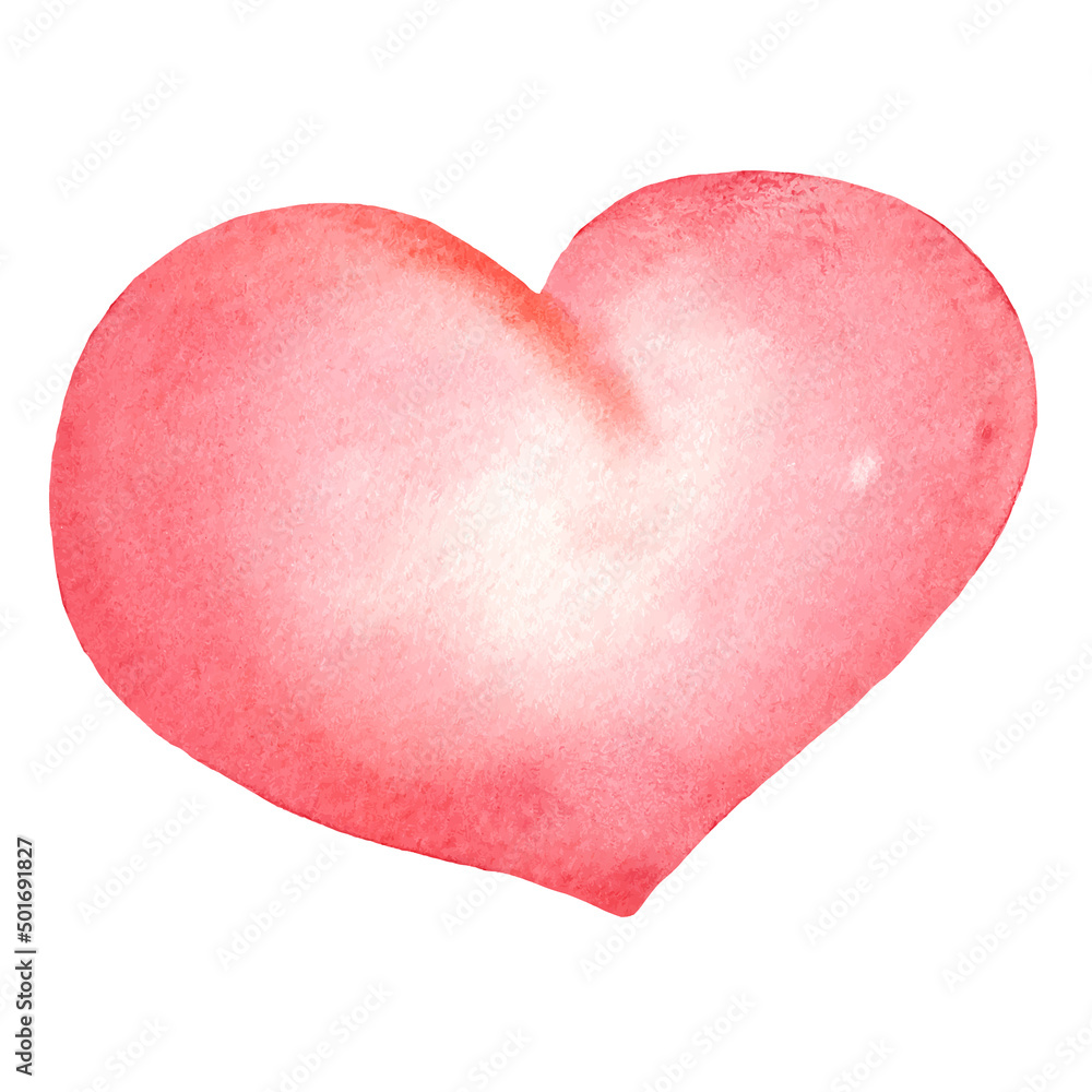 Watercolor hearts. Vector Valentine's Day. Colorful watercolor romantic texture. Llovely card