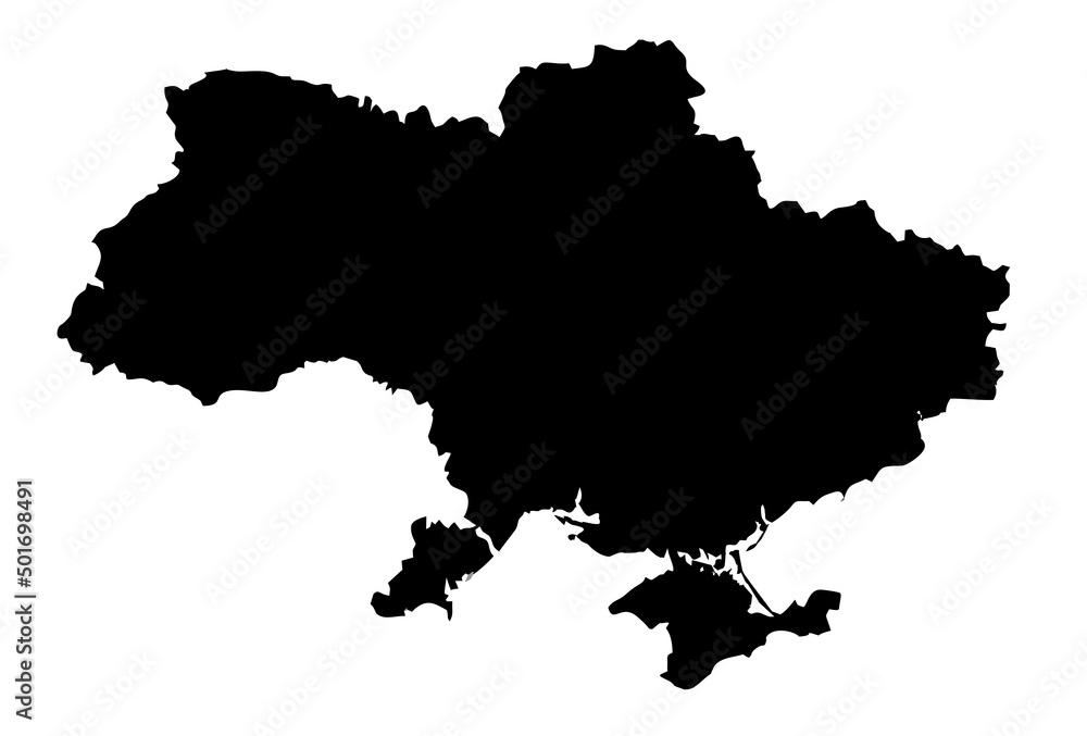 Ukraine. Ukraine map silhouette. European countries vector map. Geopolitical concept illustration.
