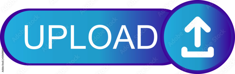 Round upload icon, vector button for websites and internet applications, music, video and data Round upload icon, vector button for websites and internet applications, music, video and data