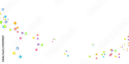 Social media marketing icons internet tags target
