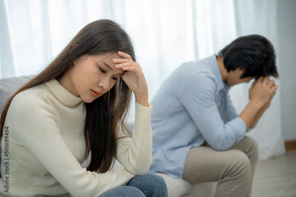 Divorce. Women are disappointed,bored, stressed, upset and irritated after quarreling. Couples are having family problems resulting in divorce. Love problem. Divorce. Women are disappointed,bored, stressed, upset and irritated after quarreling. Couples are having family problems resulting in divorce. Love problem.