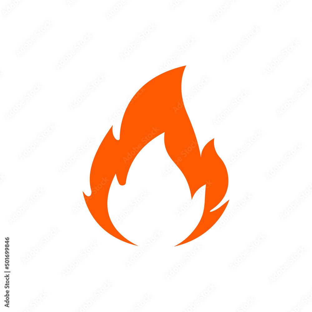 Flame or fire vector icon isolated on white background. Orange fire symbol. Vector EPS 10 Flame or fire vector icon isolated on white background. Orange fire symbol. Vector EPS 10