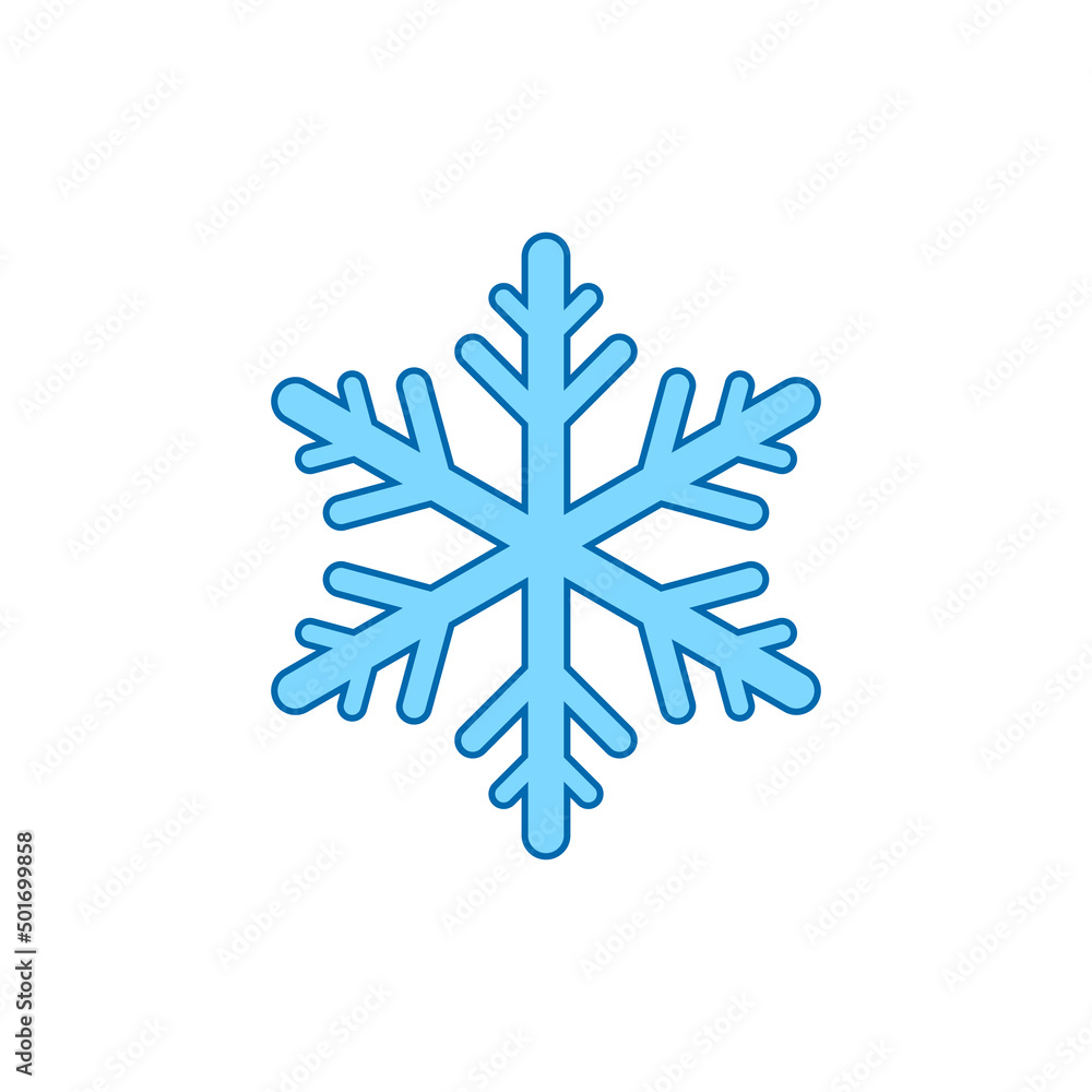 Blue Snowflake icon. Snowflake icon vector in trendy flat style isolated on white background. Vector EPS 10 Blue Snowflake icon. Snowflake icon vector in trendy flat style isolated on white background. Vector EPS 10