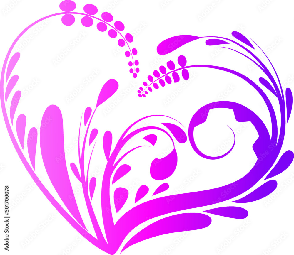 Fototapeta premium vector drawing heart shape design