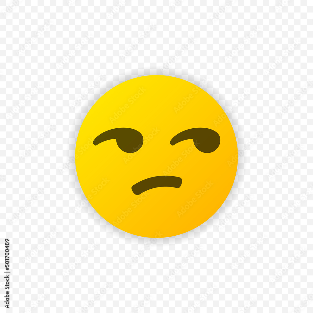 Fototapeta premium Not funny emoji icon isolated. Not funny emoticon. Vector illustration EPS 10