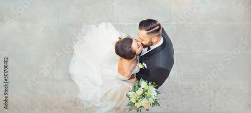 Wallpaper Mural beautiful wedding couple kissing. marriage event. Torontodigital.ca
