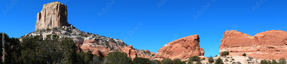 Fototapeta premium Panorama from Kayenta to Monument Valley
