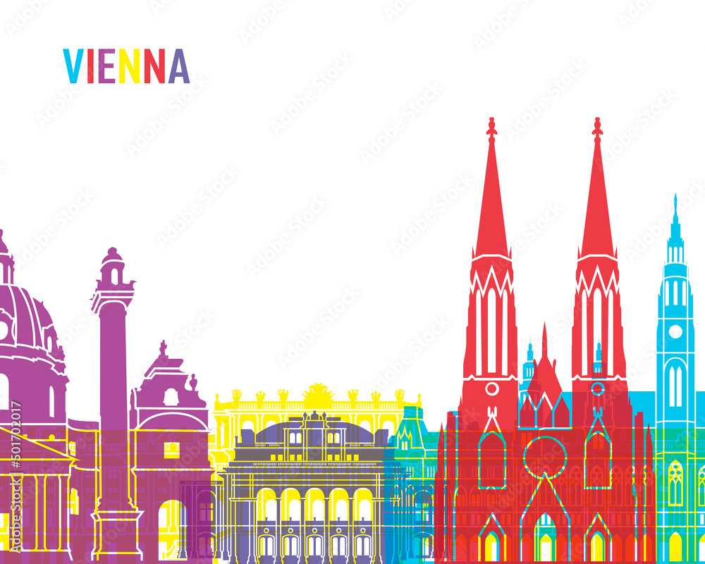 Fototapeta premium Vienna skyline pop