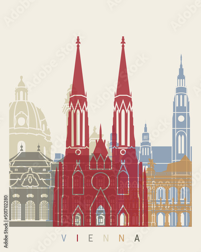 Photography Vienna skyline poster