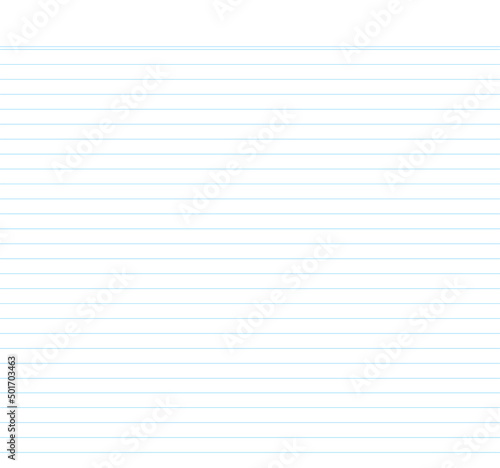 Blank notebook paper sheet with lines vector illustration