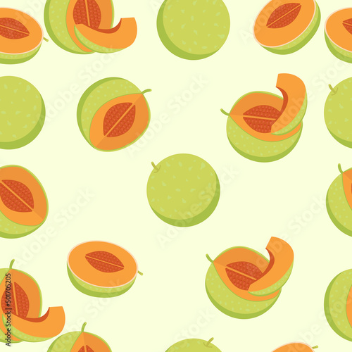 seamless melon patterns. Fruits