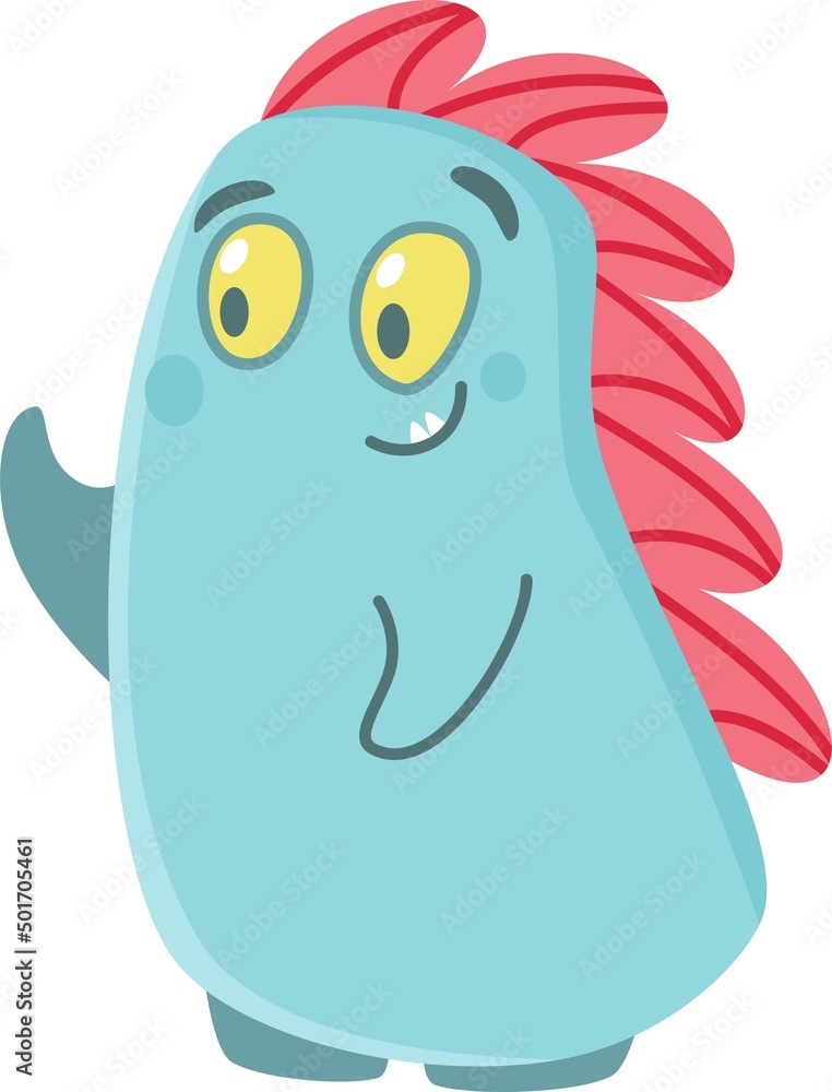 Cute vector illustration. Charming monster. Print for children's clothes Cute vector illustration. Charming monster. Print for children's clothes