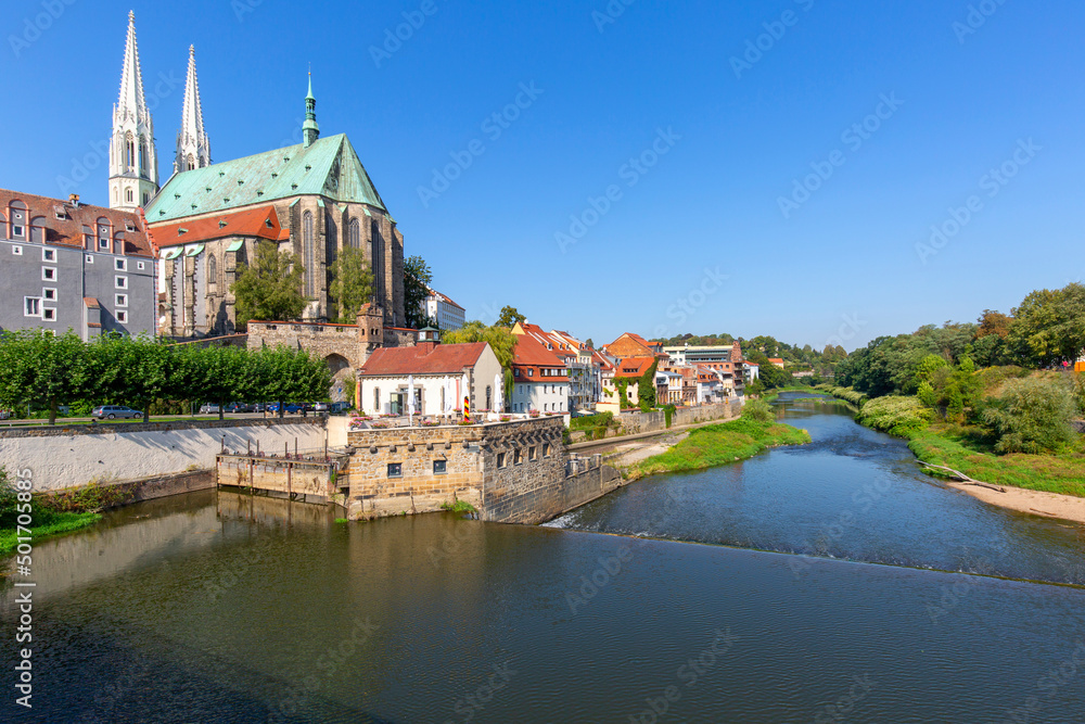 Lutheran Peterskirche (Church of St. Peter and Paul) on Lusatian Neisse river, Goerlitz, Germany