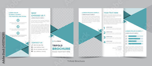 Creative Corporate Modern Business Trifold Brochure Template Design.