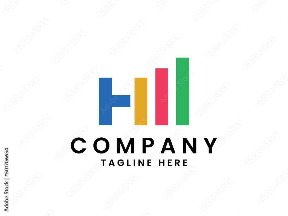 H investment for business logo design