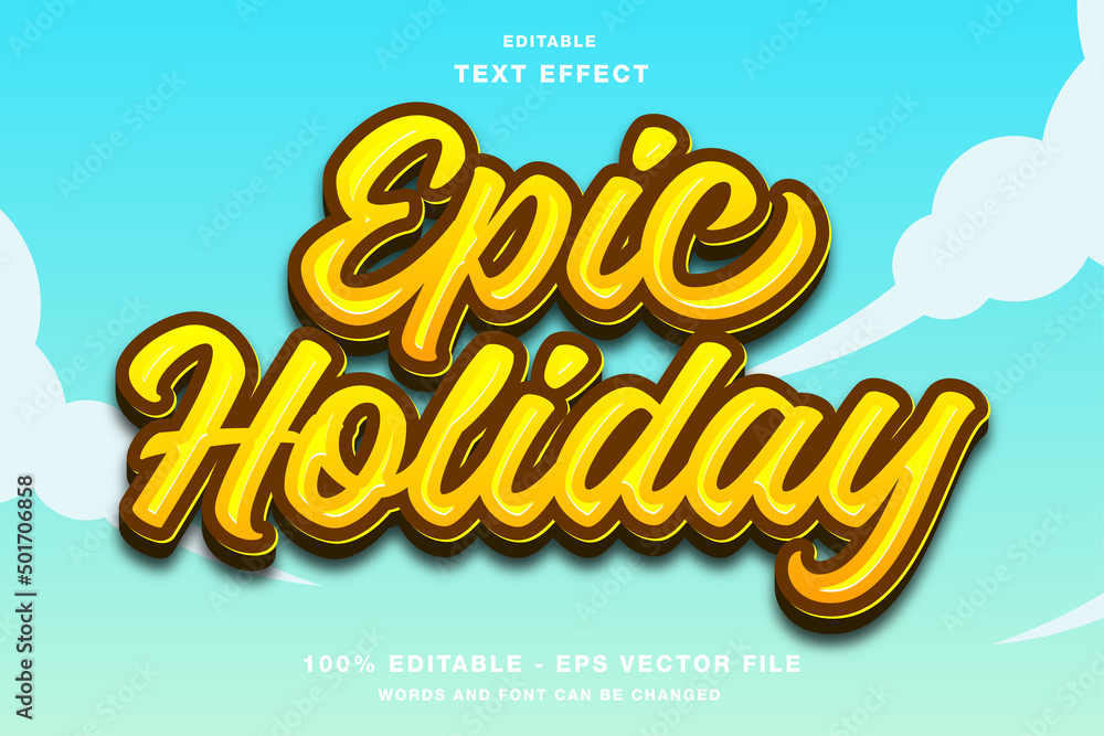 Fototapeta premium Epic Holiday Text Effect