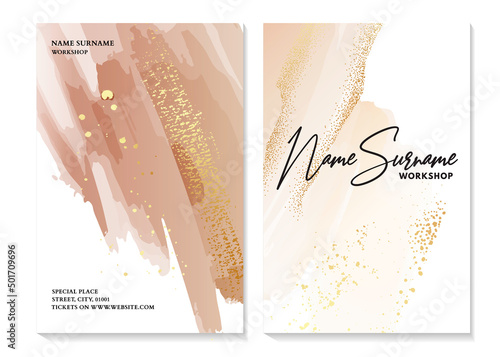 Beige ivory watercolor background, nature greeitng card, save the date template, stone fluid background , resin painting epoxy ink