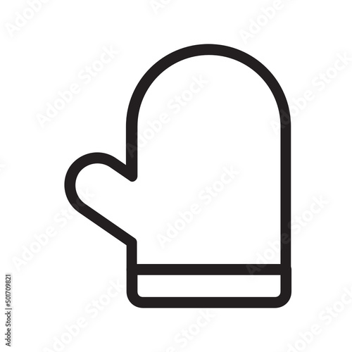 Oven Mitts , Bakery outline icon.
