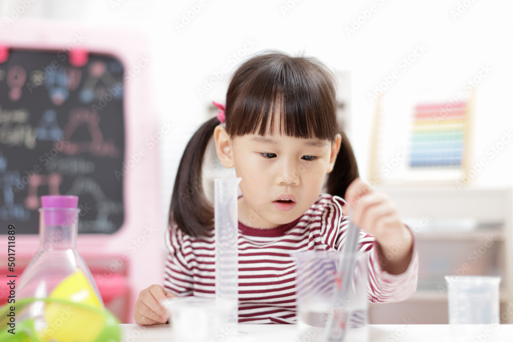 young girl playing Science experiment toys for homeschooling young girl playing Science experiment toys for homeschooling