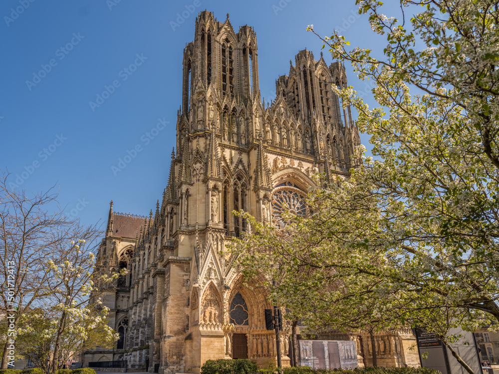 Reims Cathedral in in the Champagne region of France Reims Cathedral in in the Champagne region of France