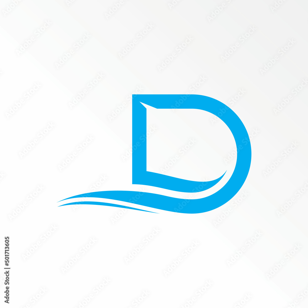Unique Letter or word D sans serif font with wave or beach image graphic icon logo design abstract concept vector stock. Can be used as symbol related to travel or initial Unique Letter or word D sans serif font with wave or beach image graphic icon logo design abstract concept vector stock. Can be used as symbol related to travel or initial
