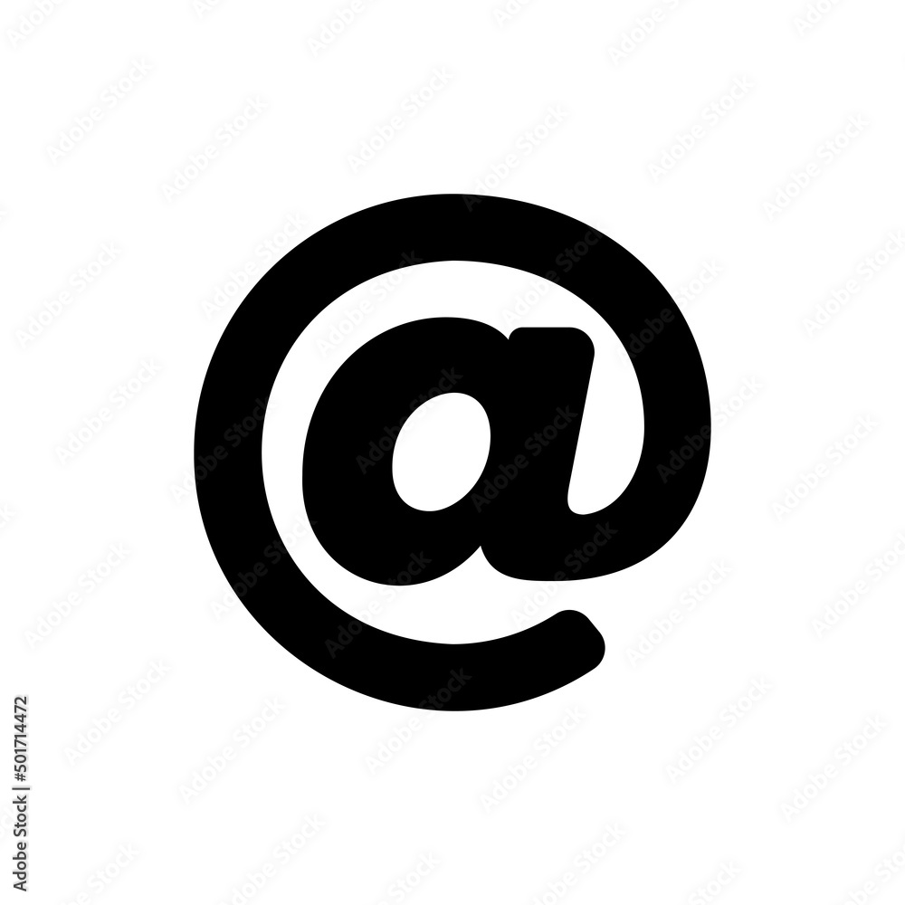 At vector icon. Email or mail symbol isolated. Vector illustration EPS 10 At vector icon. Email or mail symbol isolated. Vector illustration EPS 10