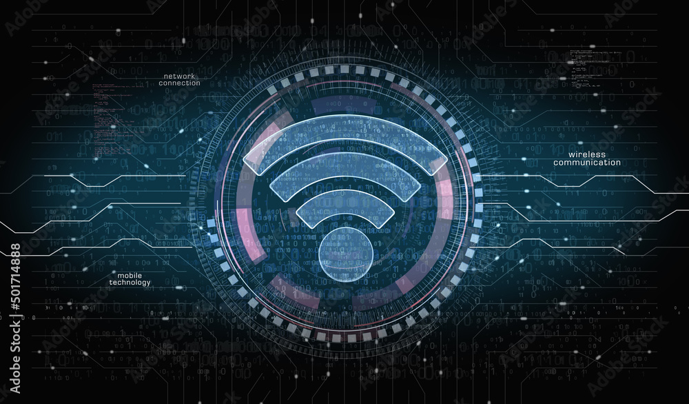 Wifi mobile network communication symbol digital concept 3d illustration Wifi mobile network communication symbol digital concept 3d illustration