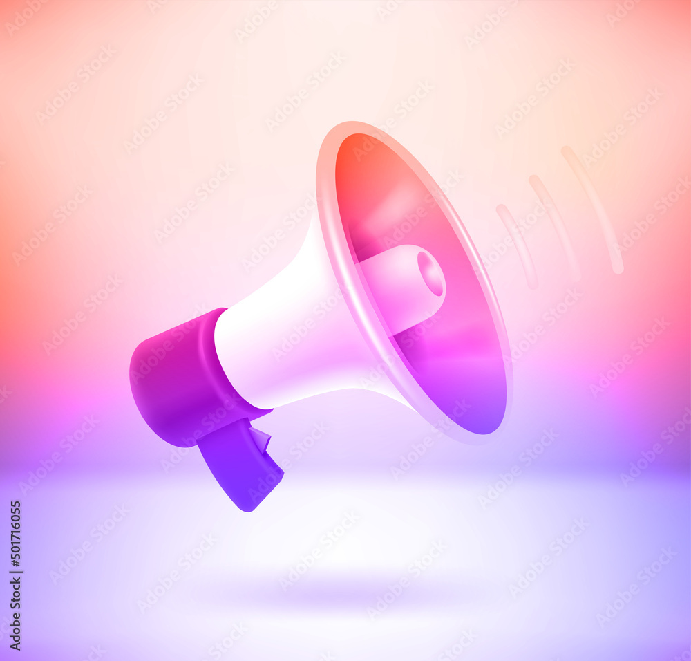Loudspeaker with holographic effect. 3d vector illustration Loudspeaker with holographic effect. 3d vector illustration