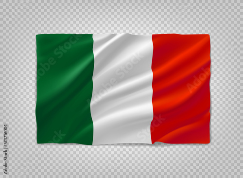 Flag of Italy. 3d vector object isolated on transparent background