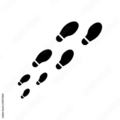 Trail shoes. Foot print vector icon isolated. Vector illustration EPS 10 photo