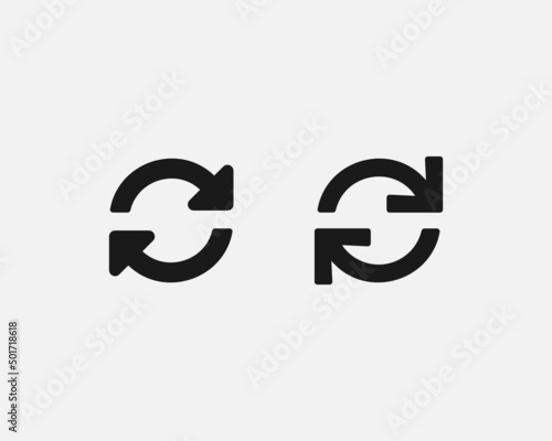 Circle arrow. Reset icon. Update sign. Repeat icon. Reload. Transaction. Data exchange. History icon. Countdown time. Environment. Reuse symbol isolated. Vector EPS 10