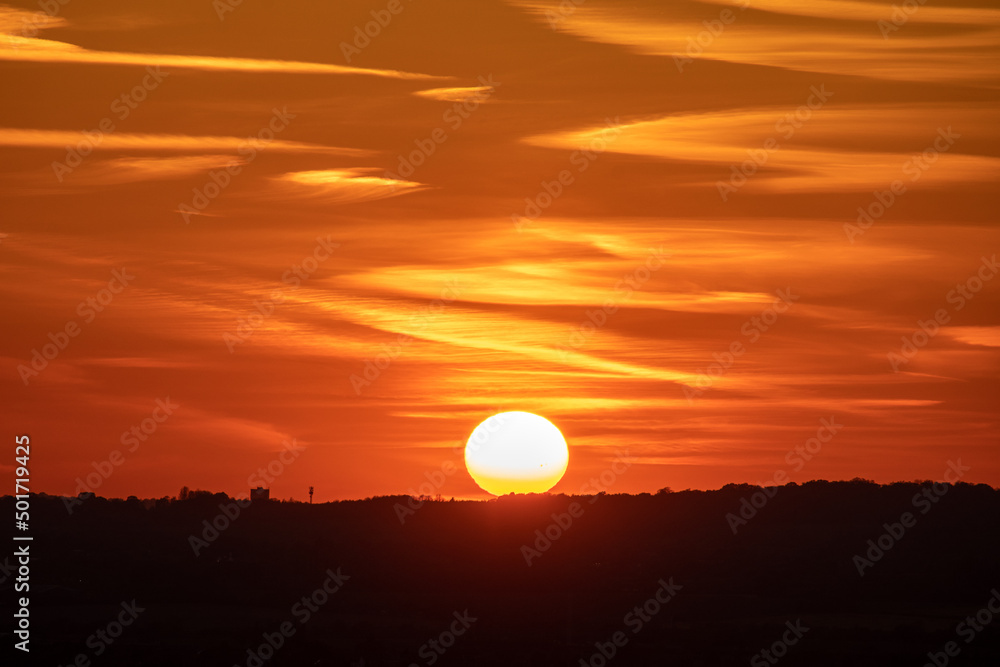 sunset in the desert