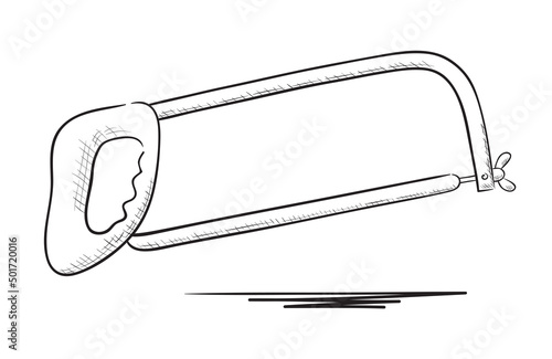 Hand drawn fretsaw  illustration