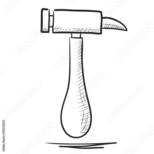 Hand drawn hammer illustration