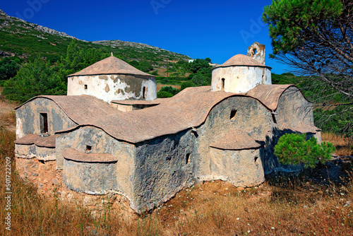 The Aghios Dimitrios (Saint Demetrius), byzantine church (13th century), close to Pourko village, Kythira island, Greece. photo