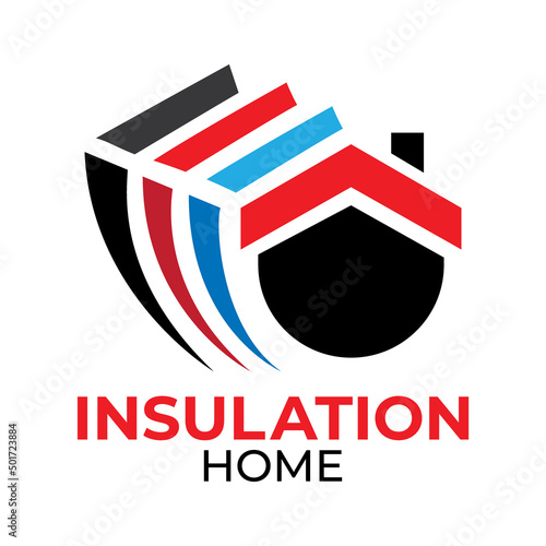 Vector logo of insulation, protection for houses