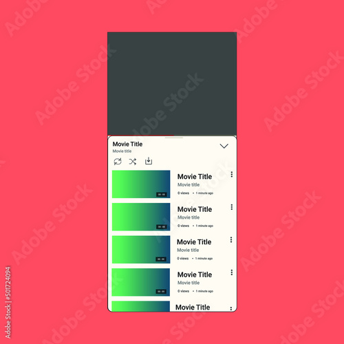 template media player for handphone. Youtube playlist template
