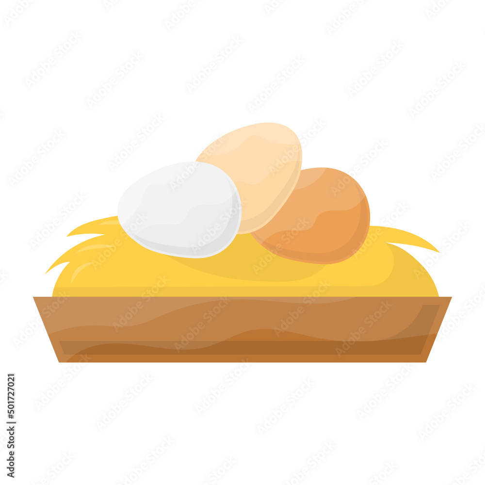 assortment of fresh eggs on nest Concept, Egg Collection vector color icon design, Poultry farming symbol, Meat or Eggs Production Sign, Protein and farmyard equipment stock illustration assortment of fresh eggs on nest Concept, Egg Collection vector color icon design, Poultry farming symbol, Meat or Eggs Production Sign, Protein and farmyard equipment stock illustration
